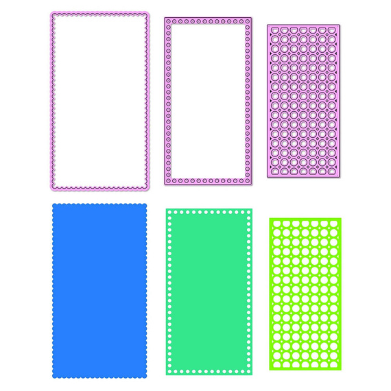 Wykrojnik do papieru - Nellie`s - MFD177 ramki tło kółeczka